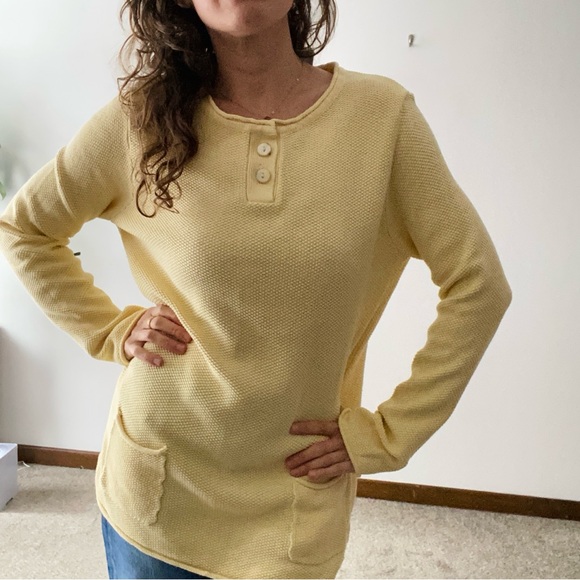 VINTAGE WHITE STAG Waffle Knit Tunic Sweater Top - Picture 2 of 7